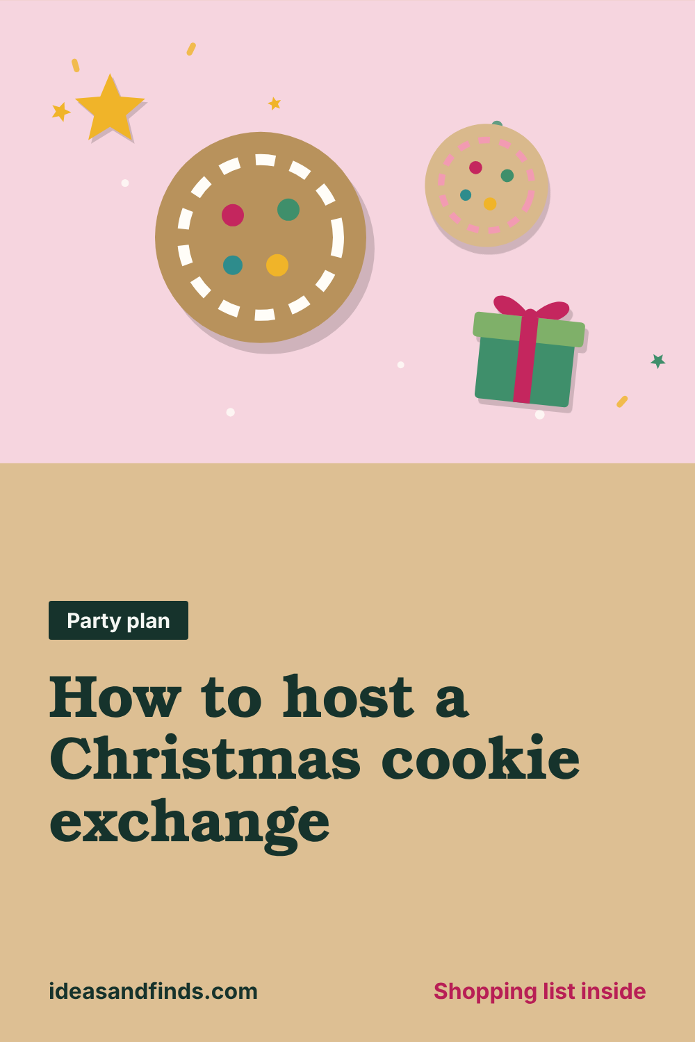How to host a Christmas cookie exchange: image to save on Pinterest