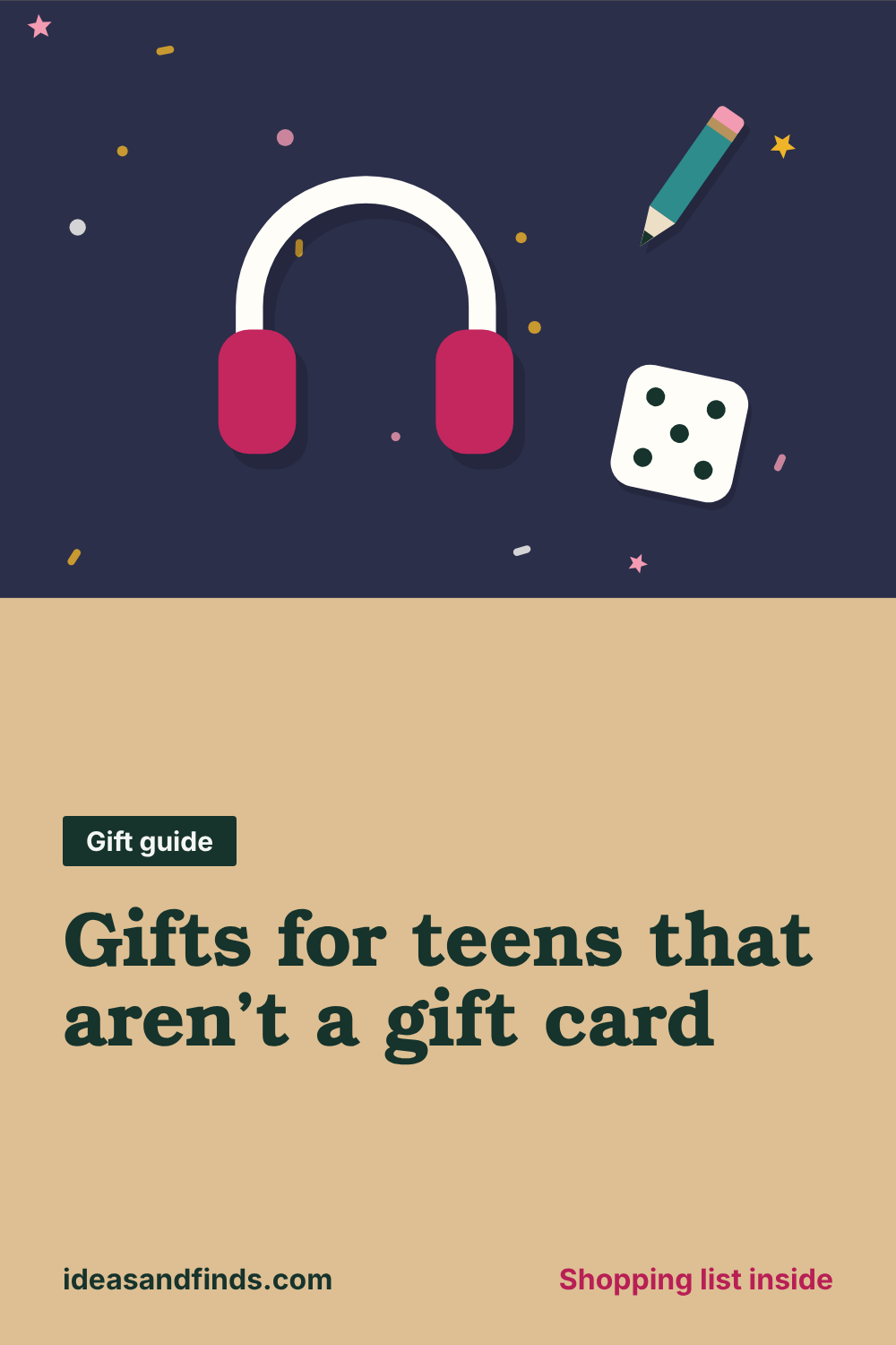 Gifts for teens that aren’t a gift card: image to save on Pinterest