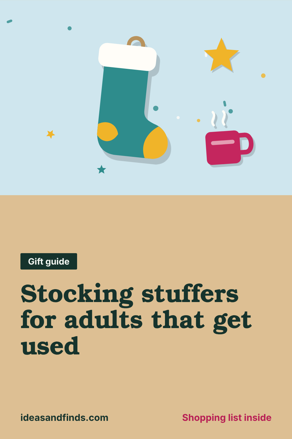 Stocking stuffers for adults that get used: image to save on Pinterest