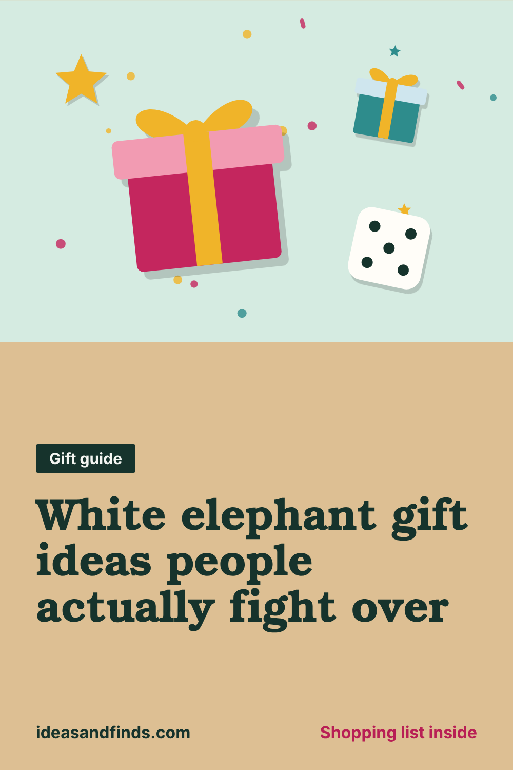 White elephant gift ideas people actually fight over: image to save on Pinterest