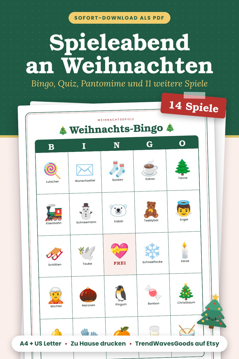 Preview of Weihnachtsspiele zum Ausdrucken