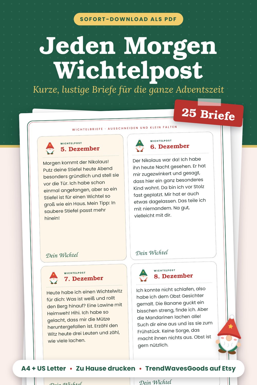 Preview of Wichtelbriefe zum Ausdrucken